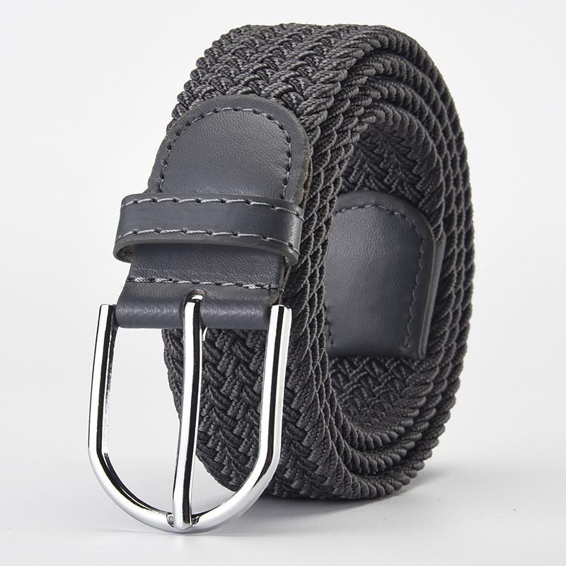 Stylish Woven Stretch Casual Mens Belt With Alloy Buckle For Fashionable Wear