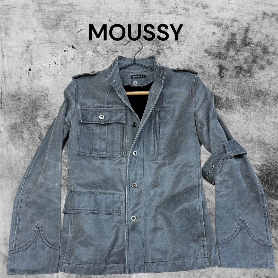 MOUSSY military jacket with batting liner gray y2k