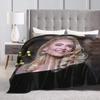 Adele Super Soft Blanket English Singer Travel Office Bedding Throws Winter Print Custom Flannel Bedspread Sofa Bed Cover
