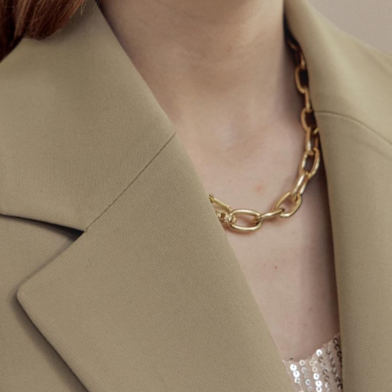 Maxza Diagonal Button Flap Pocket Single Jacket Cd03qj304on