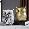 Handmade Owl Figurine Resin Craft Animal Sculpture Simple Owl Statue  Home Decor