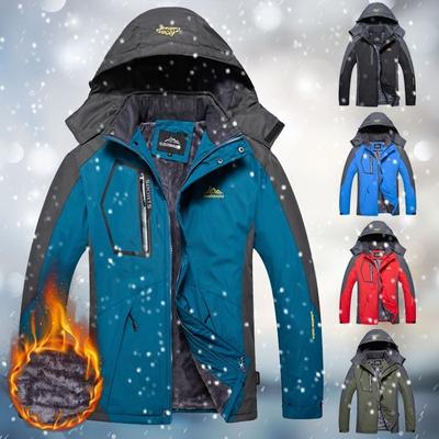 Casaco masculino de inverno à prova de vento, quente, grosso, casacos ao ar livre, masculino, casual, veludo, casacos masculinos, vestuário externo, montanhismo, sobretudo, tamanho grande