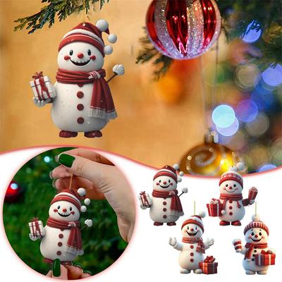 Christmas Home Wall Decoration Cartoon Christmas Snowman Car Hanging Home Tree Pendant Christmas Tree Pendant Adornos De Navidad