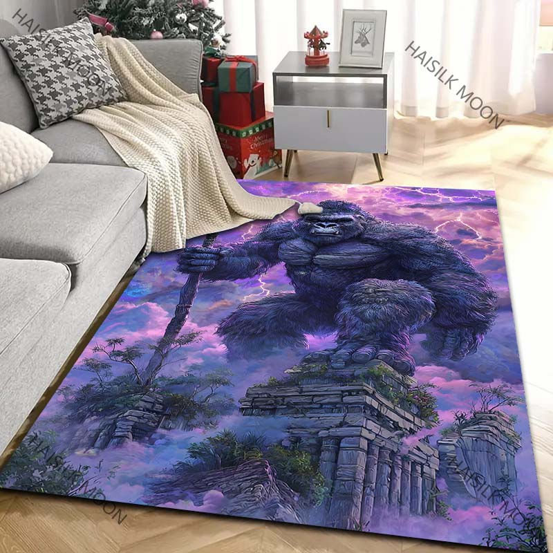 1PC Movie Gorilla Pattern Carpet for Living Room Bedroom Sofa Home Decor Non-slip Floor Mat Large Size Luxury Gift