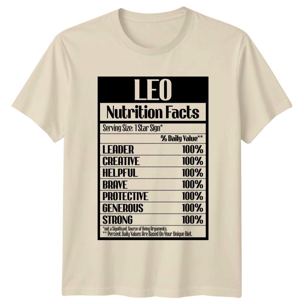 Leo Nutrition Facts Zodiac Birthday Gift Astrology TShirt