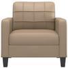Armchair Cappuccino Brown 60 Cm Artificial Leather