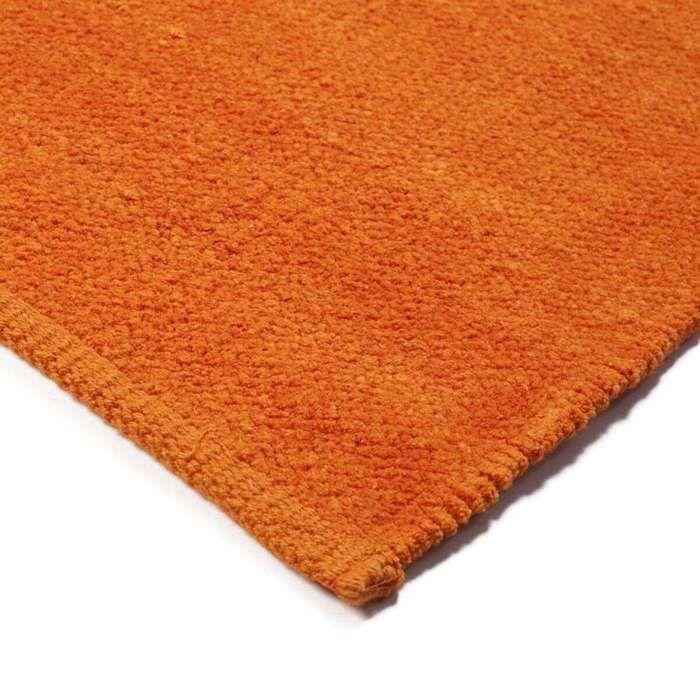 Tapis salon en coton extra-doux orange 85x55