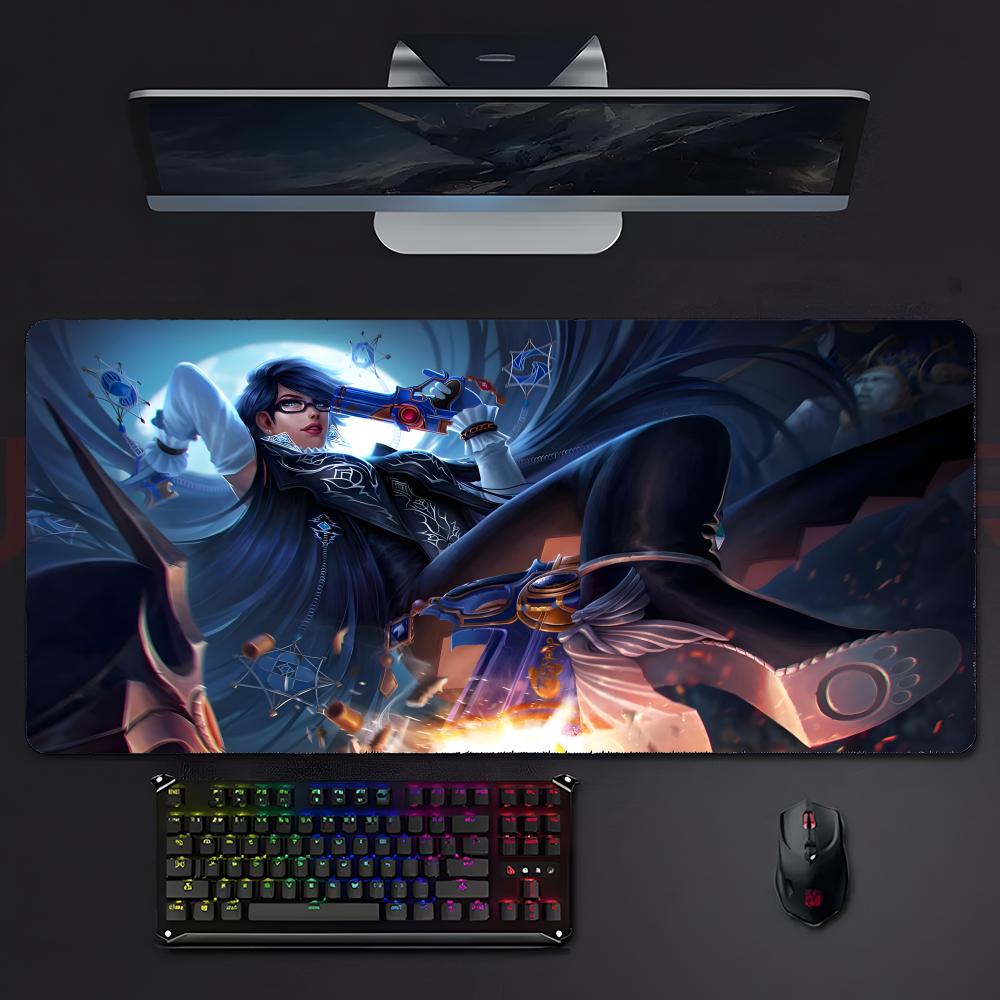 Cool Action Game Bbayonetta Mouse Pad Mousepad Large Gaming Lockedge Thickened Pc Table Desk Mat