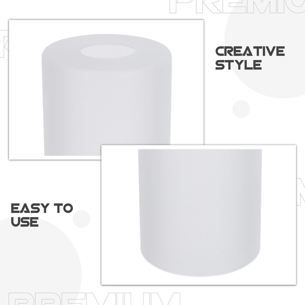 Glass Cylinder Lampshade E27 Replacement Frosted White Drum Pendant Shade Soft Light Diffuser Cylinder Lamp Cover
