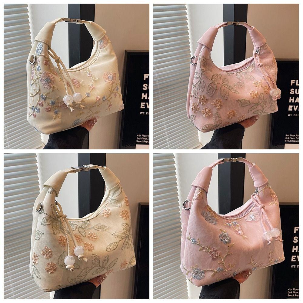 Canvas Hanfu Embroidery Handbag Embroidered Cheongsam Bag Retro Chinese Style Handbag Wedding