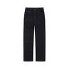 Basic Black Denim Jeans Men Women Loose Straight Fit Couple Casual Pants