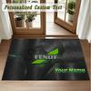 Crystal Velvet Square Rug Custom NameFendt Pattern Non Slip Home Floor Decor Rug