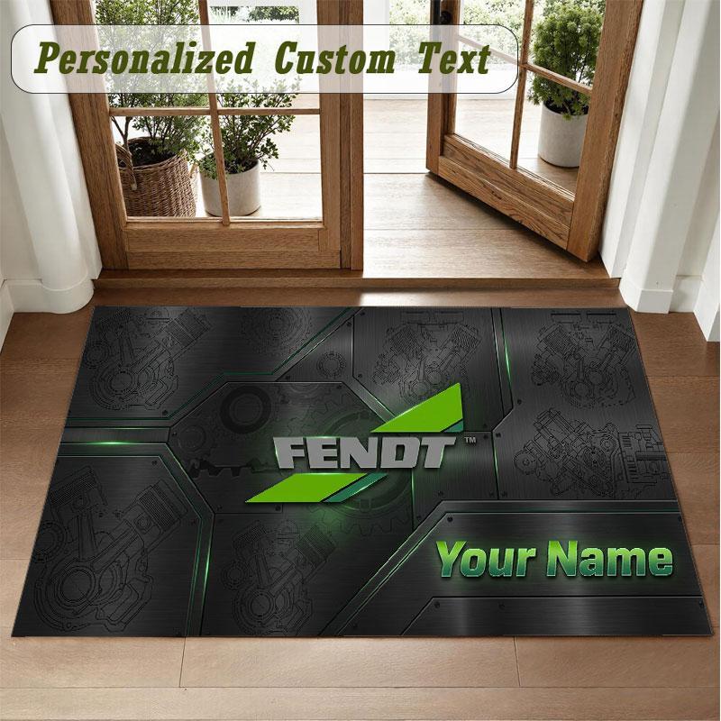 Crystal Velvet Square Rug Custom NameFendt Pattern Non Slip Home Floor Decor Rug