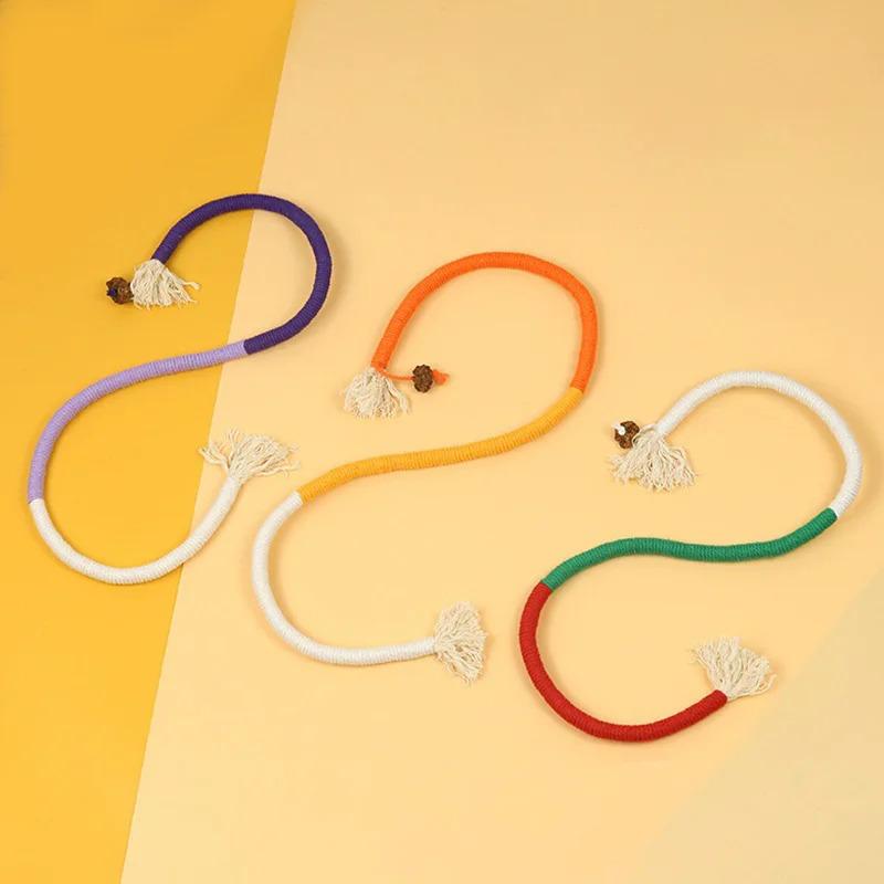 3Pcs 60cm Cat Teaser Interactive Cotton Rope Toy Cat Dental Chew Molar Bite Resistant Clean Mouth Safe Eco Friendly Pet Cat Toy