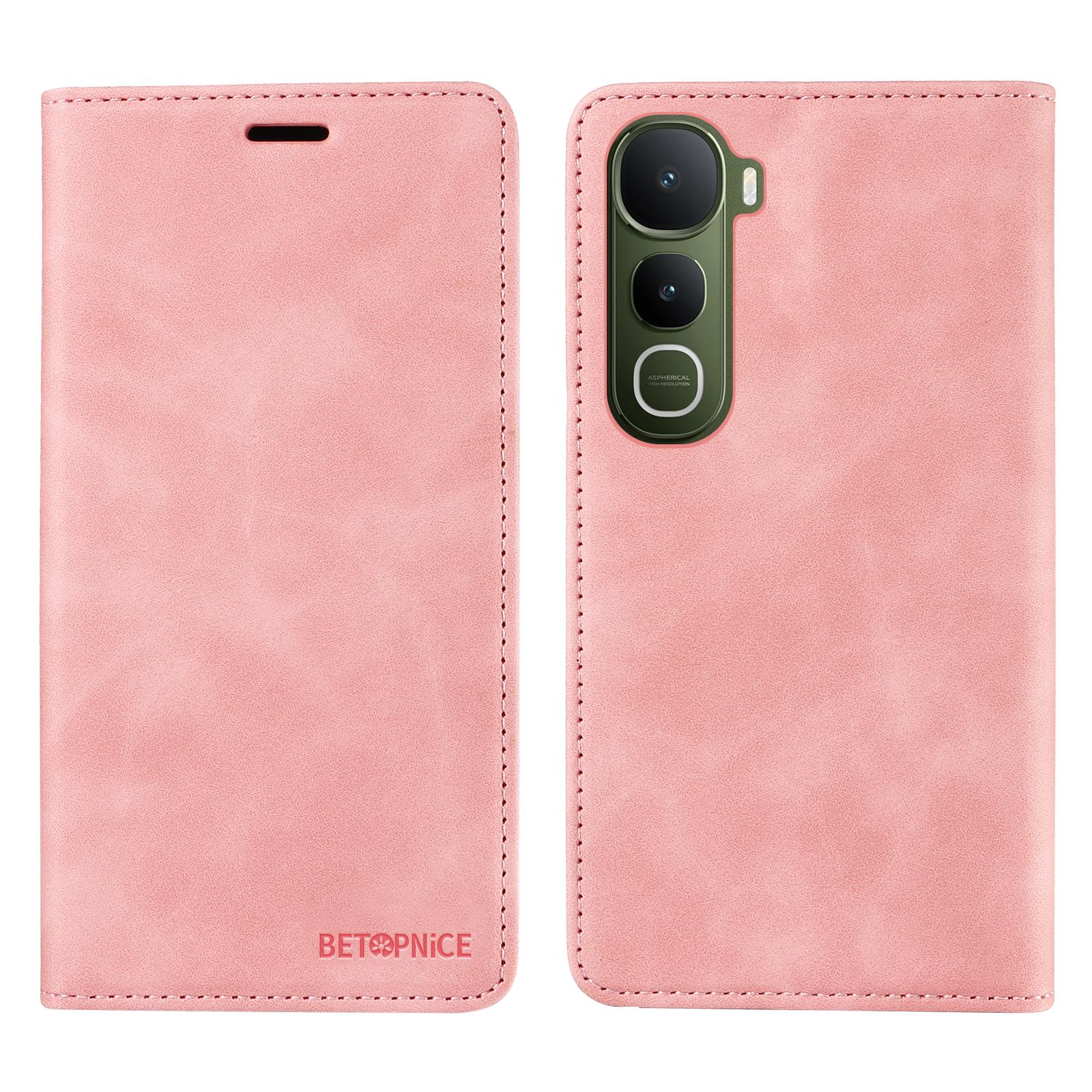 For vivo Y400 5G Case BETOPNICE Magnetic Closure RFID Blocking Wallet Stand Leather Phone Cover A