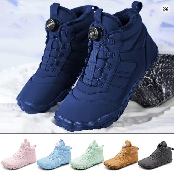 Parent-child Winter Boots Men and Boy Snow BareFoot Outdoor Non-slip Warm Fur Casual Sneakers Kid's Ankle Boots