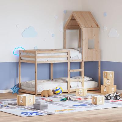 Vidaxl Bunk Bed Without Mattress, 90X200 Cm, Solid Pine Wood