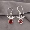 Pink Rubellite Gemstone 925 Sterling Silver Jewelry Handmade Hook Earrings 1.63" EE-152-9
