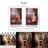 Christmas Fireplace Backdrop Banner With Polyester Fabric For Holiday Party Decor