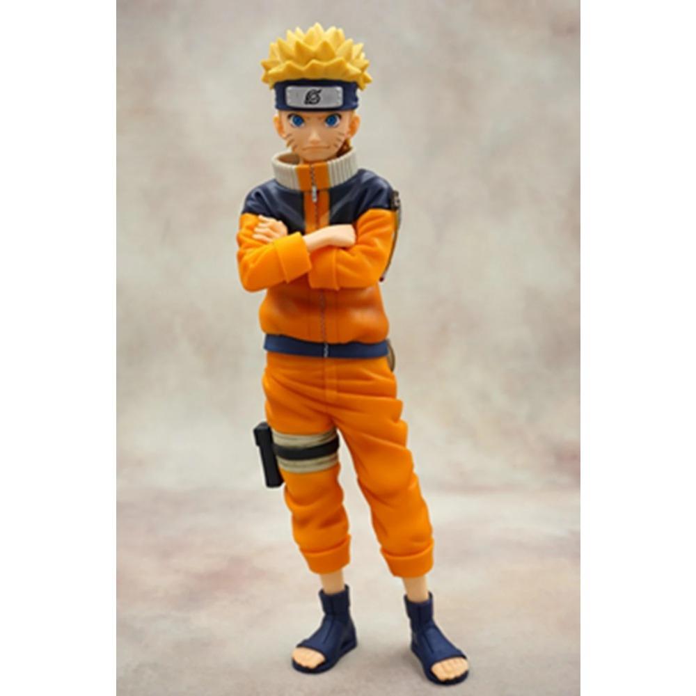 25CM Anime Naruto Shippuuden Uzumaki Naruto Figure Grandista Shinobi Relations Nero Interchangeable Face Model Toy Action Figure