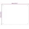 VidaXL Dosseret de cuisine Transparent 80x60 cm Verre trempé 249471