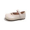 2026 Spring Girls' Korean Style Princess Leather Shoes - Soft Sole, Round Toe