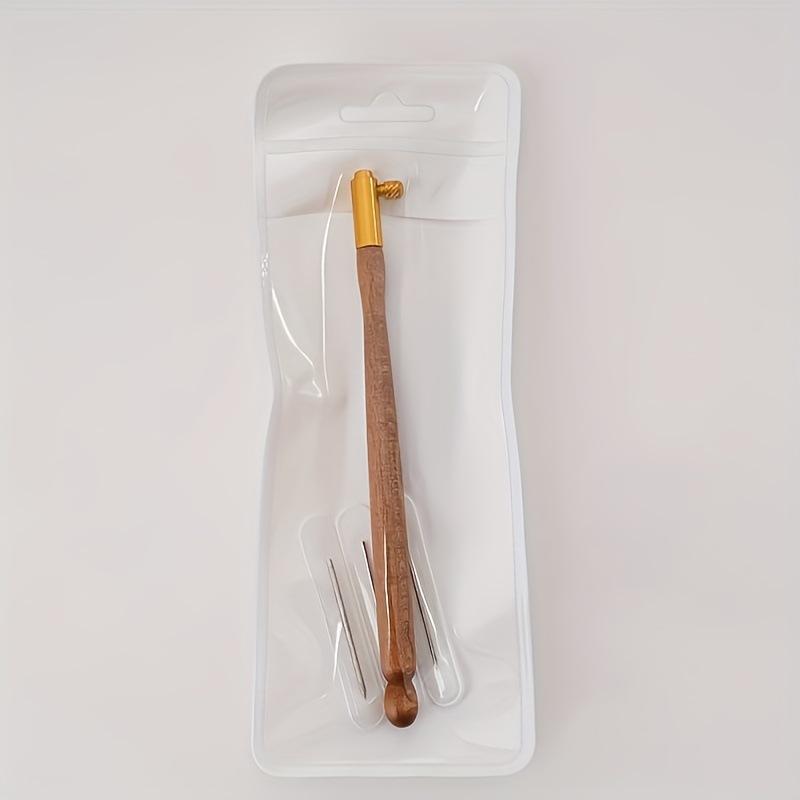 French Reverse Crochet, Solid Wood Handle French Embroidery Beaded Crochet, Front and Back Crochet Tool Crochet