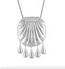 Elegant Metal Shell Tassel Pendant Necklace for Women Crossbody Accessory Suitable for Parties High-End Feelings