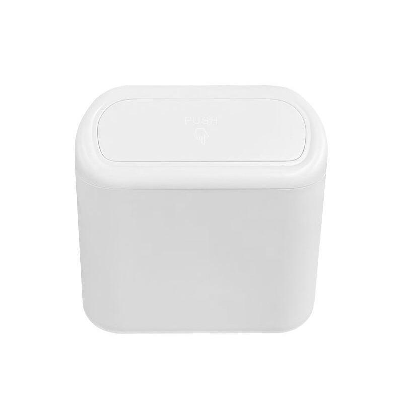 Car Trash Can with Lid Hanging Vehicle Garbage Organizer Case Storage Box Plastic Pressing Trash Bins Auto Interior