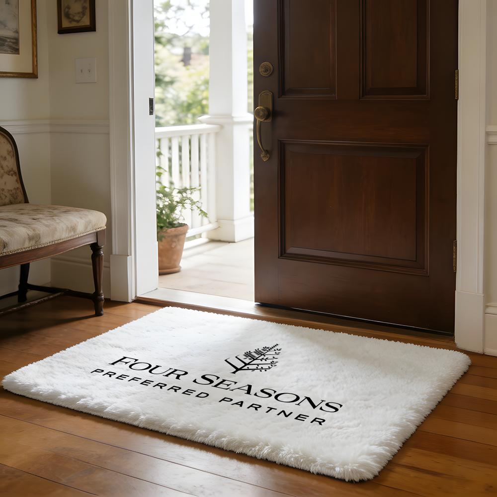Fashion FFour Seasons Hotel Floor Mat Soft Flannel Absorbent Mat Non-Slip Rug Home Bedroom Bathroom