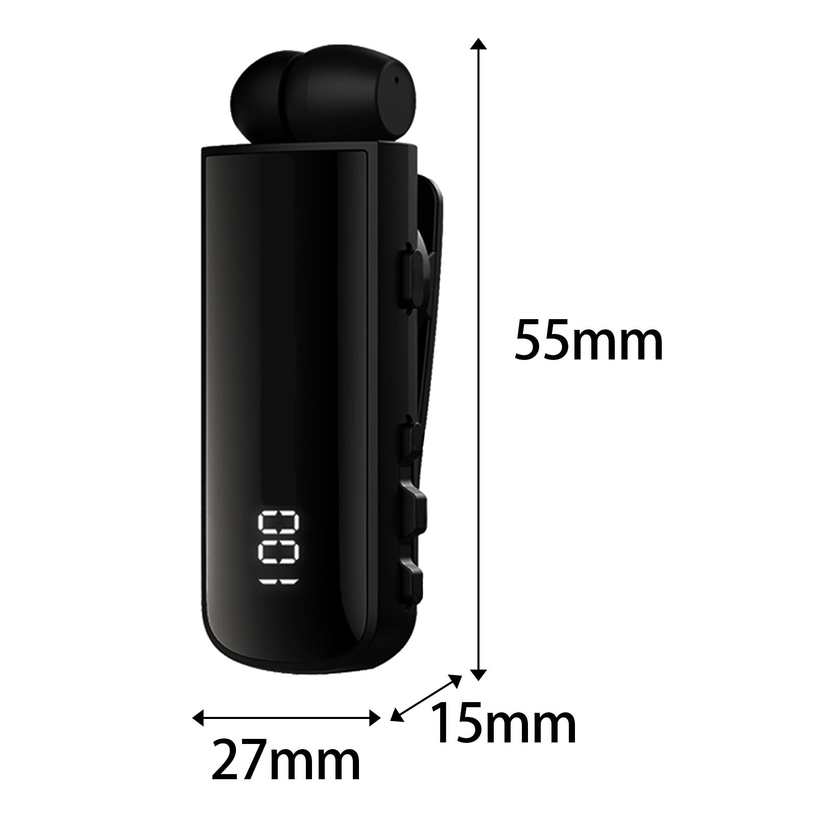 

IPX7 Waterproof Bluetooth clip on Earphone Noise Cancelling windproof Wireless Headphone ears in lotus with wire чорний