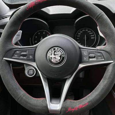 1X40mm 50mm 56mm Para Emblema do Volante Giulia Adesivos de Roda Emblema Stelvio Giulietta Mito Tonale Brera Disco Vola