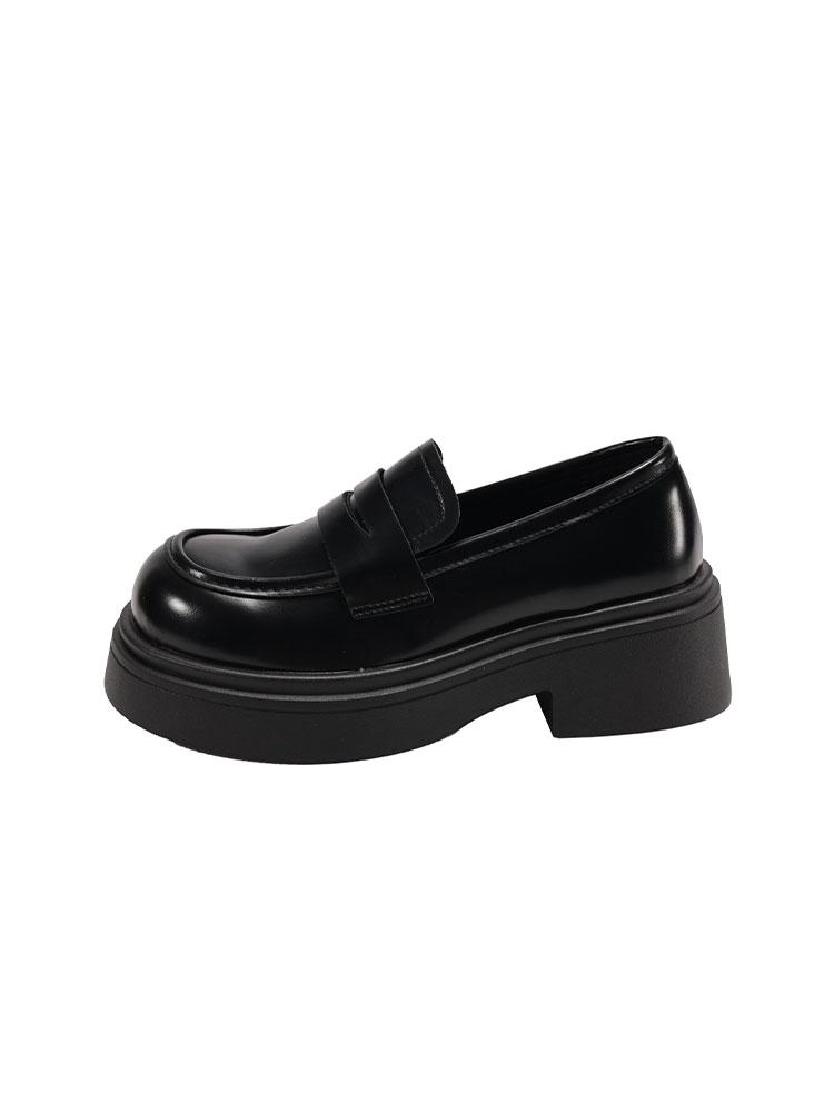 Fashion Women Shoes Autumn Oxfords Clogs Platform All-Match Female Footwear Loafers With Fur British Style Round Toe Fall Retro Summer L