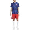 Nike England Nationalmannschaft Katar Fußball-Weltmeisterschaft Trainings-Sportlogo Rundhals Kurzarm T-Shirt Herren Tops Marineblau DM9547-492