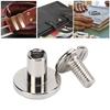200 Sets Chicago Screws  9.5x8mm   Uniform Coating Brass Lther Screw Rivets Round Hd Copper Rivets Fasteners