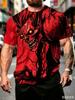 2026 Fashion New Demon Monster Graphic T Shirt for Men 3D Cartoon Printed Short Sleeve Tops Funny T-shirt Men's Streetwear