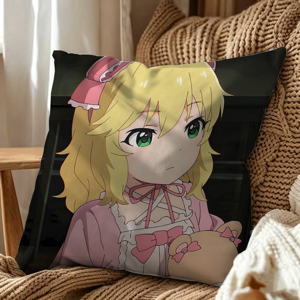 Hot-selling Momoka Sakurai Square Double-Sided Printed Pillow Case Sofa Cushion Cover Bedroom Bedside Decor