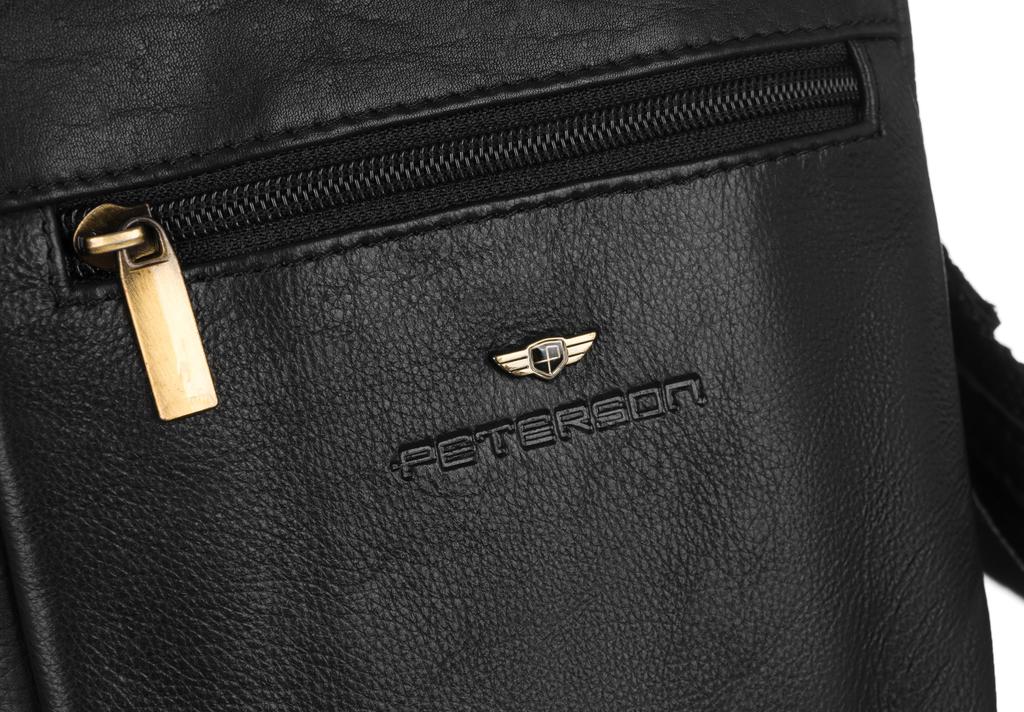 Men's messenger bag made of natural leather - Peterson