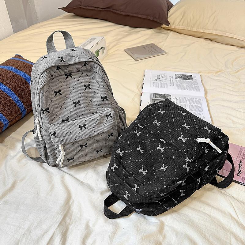 Schoolbag Cute Schoolbag Female College Student Fashion Bow Backpack Japanese Versatile Junior High School Student Travel Computer Backpack Tide