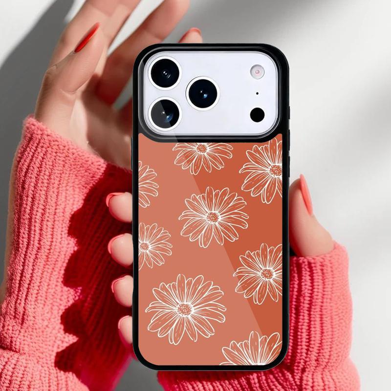 Daisy Flower Phone Case for iPhone 17 16 15 14 13 Pro Max Back Cover for 12 11 Pro Coque