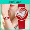 Casual Quartz Watches Fashion Women Leather Band Strap Watch Ladies Love Heart Watch Elegant Bracelet Simple Crystal Watches