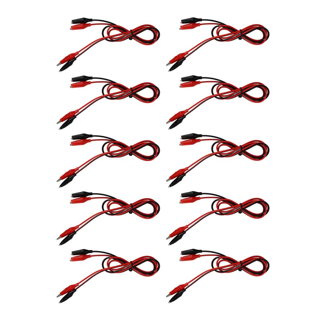 10Pcs Electrical Alligator Clip Dual Ended Alligator Clamps Test  S for Laboratories Stores Schools Homes 1m 3.3ft