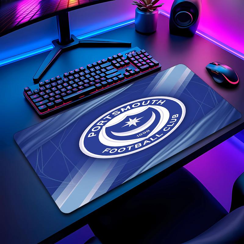 Portsmouth FC Football Pattern Mouse Pad Non?Slip Rubber Base Gaming Mousepad For Desk Office Home