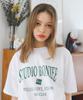 BONIEE Arch Retro Typo Graphic Loose T-Shirt White