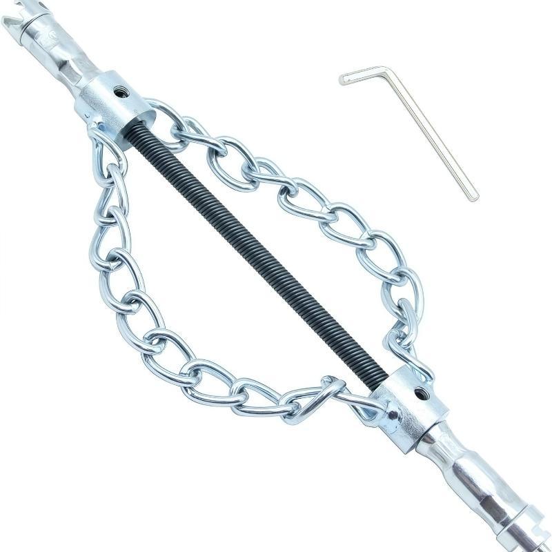 Flex Shaft Sewer Descaling Chain 16MM Dual High Efficiency Metal Chain Pipe Cleaning Tool for School Public Facility Drain Repair
