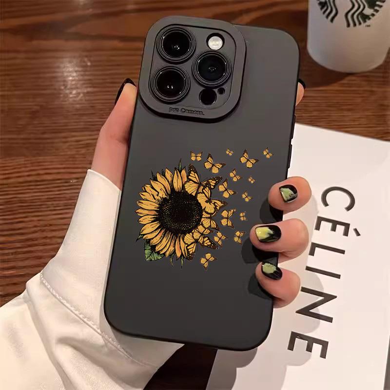 Sunflower Pattern Phone Case For Xiaomi Redmi Note 14 13 12 Pro Plus 5G 12S 11 10 Redmi 12 13 13C Shockproof Soft Silicone Cover