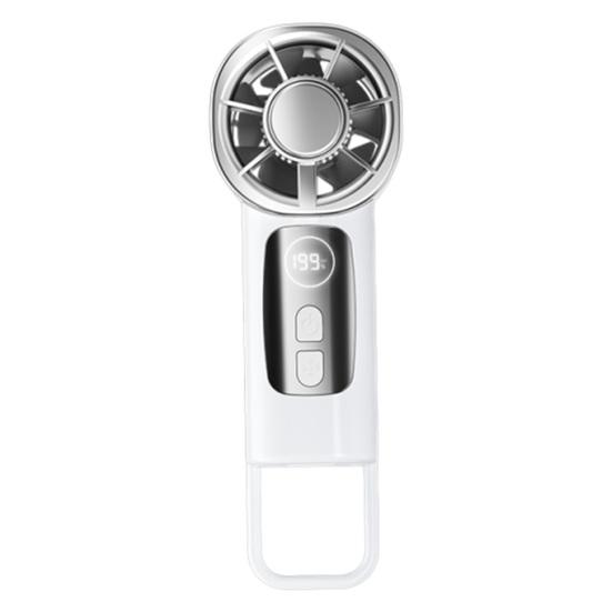 

Portable Handheld Fan USB Rechargeable Mini Fan Portable Lipstick-Sized Personal Cooling Device with Multi-Level Wind Speeds and Safety Net Design белый