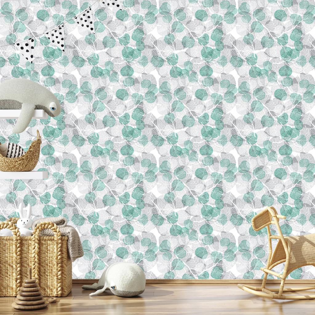 Drawn Leaves Wallpaper for Living Room and Bedroom 50x1000