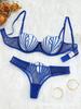 Z Cross-Border Ultra-Thin Lace Mesh Lingerie Set with Steel Ring