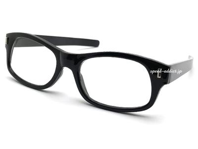 BIKER SHADE STRAIGHT TEMPLE (Straight Temple Biker Shade) Black X Clear, Black X Clear